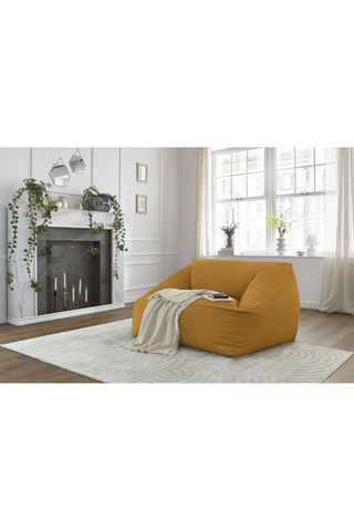Pouf ultra moelleux Lilibet - Jaune