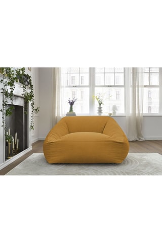 Pouf ultra moelleux Lilibet - Jaune