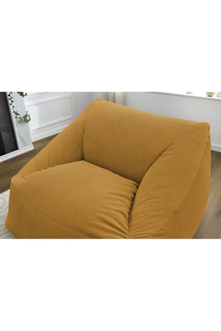 Pouf ultra moelleux Lilibet - Jaune