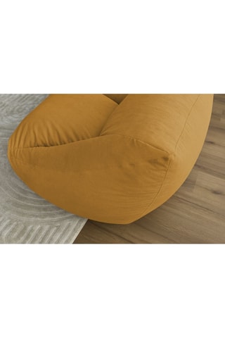 Pouf ultra moelleux Lilibet - Jaune