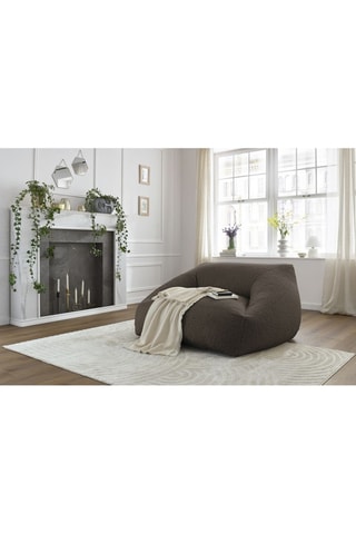 Pouf ultra moelleux Lilibet -  Marron