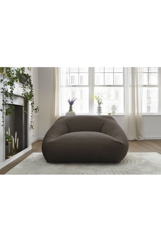 Pouf ultra moelleux Lilibet -  Marron
