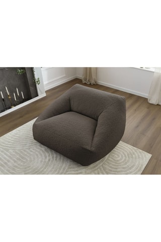 Pouf ultra moelleux Lilibet -  Marron