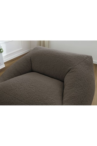 Pouf ultra moelleux Lilibet -  Marron
