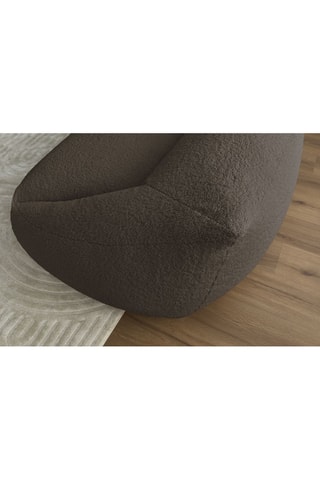 Pouf ultra moelleux Lilibet -  Marron