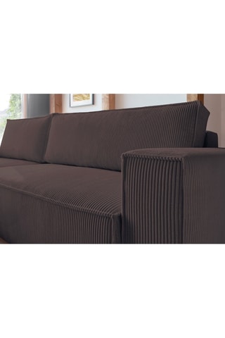 Canapé d'angle convertible réversible Nihad Marron