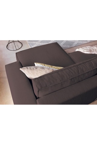 Canapé d'angle convertible réversible Nihad Marron