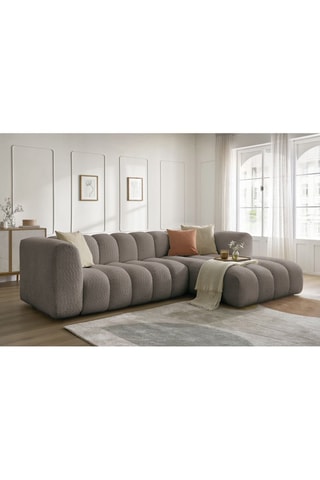 Canapé d’angle droit Talia - Marron