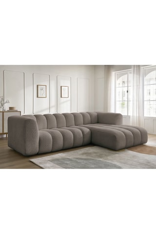 Canapé d’angle droit Talia - Marron