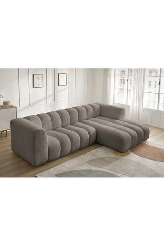 Canapé d’angle droit Talia - Marron