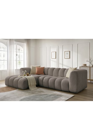 Canapé d’angle gauche Talia - Marron