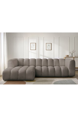 Canapé d’angle gauche Talia - Marron