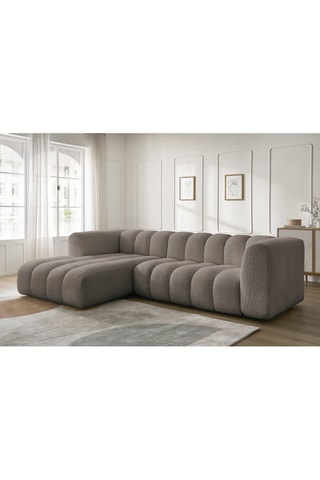 Canapé d’angle gauche Talia - Marron