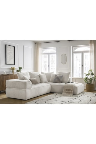 Canapé d'angle droit Whesley Beige