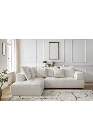 Canapé d'angle gauche Whesley Beige