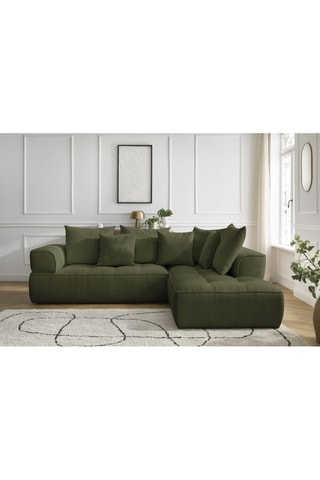 Canapé d'angle droit Whesley Vert foncé