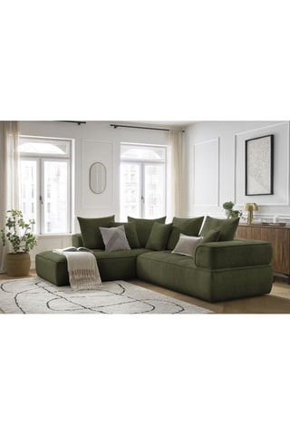 Canapé d'angle gauche Whesley Vert foncé