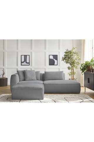 Canapé et pouf Leopold Gris clair