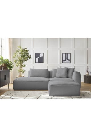 Canapé et pouf Leopold Gris clair