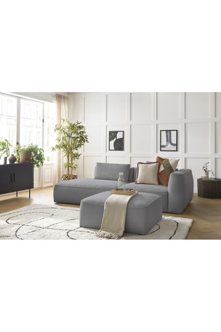 Canapé et pouf Leopold Gris clair