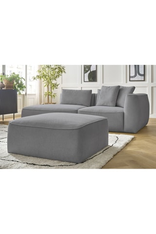 Canapé et pouf Leopold Gris clair