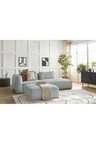 Canapé et pouf Leopold Gris clair