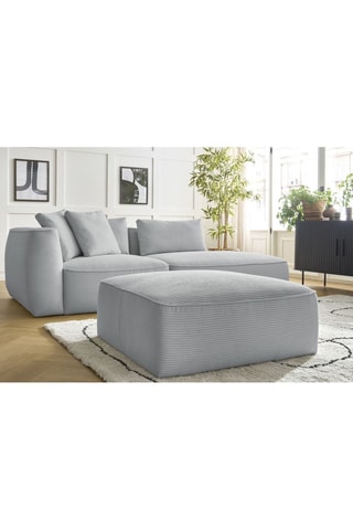 Canapé et pouf Leopold Gris clair