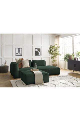 Canapé et pouf Leopold Vert foncé