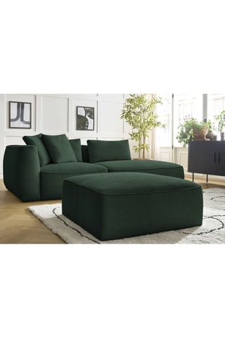 Canapé et pouf Leopold Vert foncé