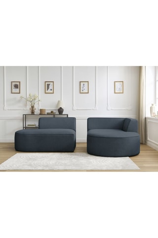 Canapé d'angle droit Rousseau Bleu foncé