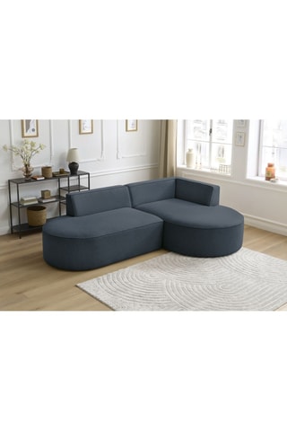 Canapé d'angle droit Rousseau Bleu foncé