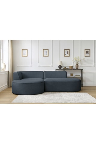 Canapé d'angle gauche Rousseau Bleu foncé