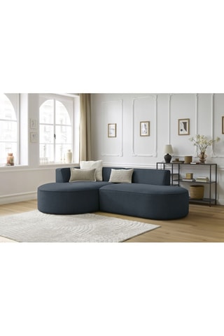 Canapé d'angle gauche Rousseau Bleu foncé