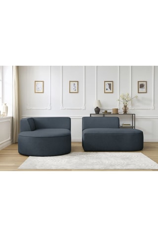 Canapé d'angle gauche Rousseau Bleu foncé