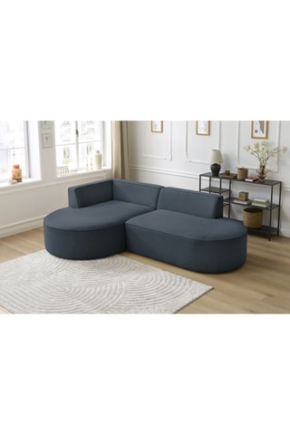 Canapé d'angle gauche Rousseau Bleu foncé