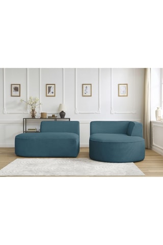 Canapé d'angle droit Rousseau Bleu foncé