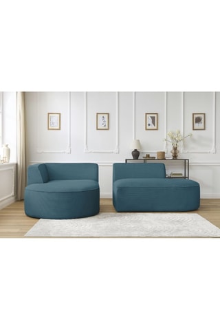 Canapé d'angle gauche Rousseau Bleu foncé