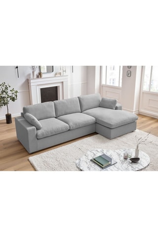 Canapé d'angle réversible Belair - 
Gris clair