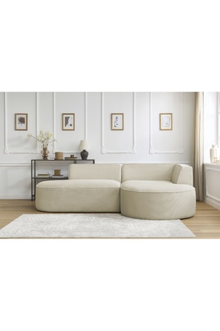 Canapé d'angle droit Rousseau - Beige