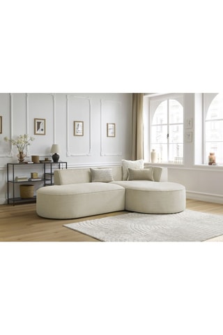 Canapé d'angle droit Rousseau - Beige