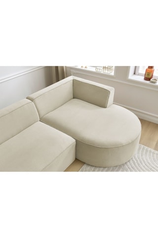 Canapé d'angle droit Rousseau - Beige