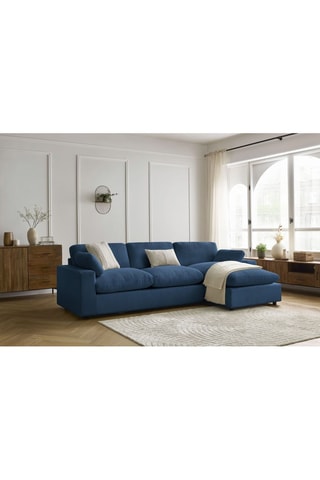 Canapé d'angle réversible Belair - Bleu foncé