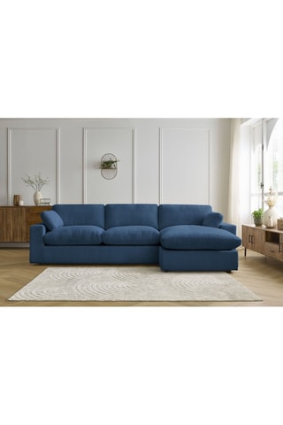 Canapé d'angle réversible Belair - Bleu foncé