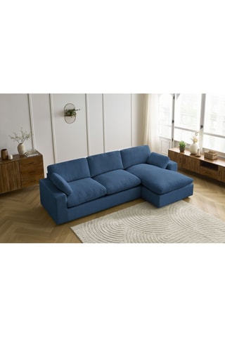 Canapé d'angle réversible Belair - Bleu foncé