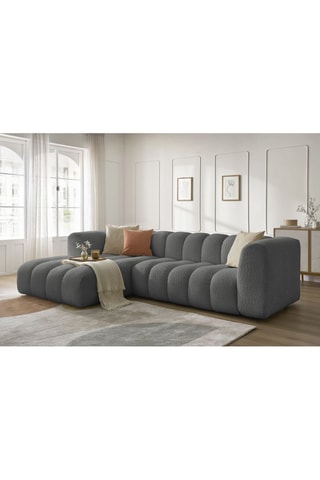 Canapé d'angle gauche  Talia - Gris foncé