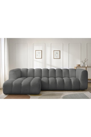 Canapé d'angle gauche  Talia - Gris foncé