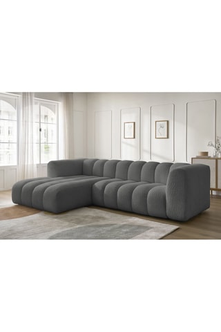 Canapé d'angle gauche  Talia - Gris foncé