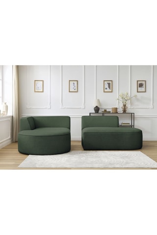 Canapé d'angle gauche modulable Rousseau - Vert