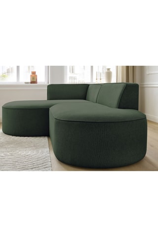 Canapé d'angle gauche modulable Rousseau - Vert