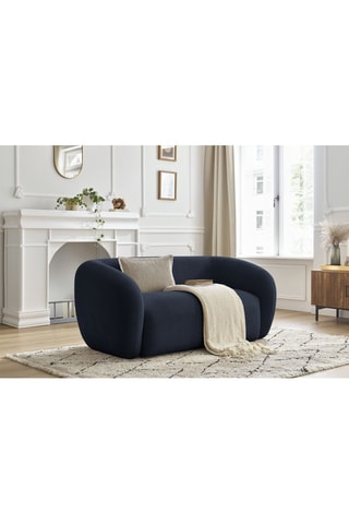 Canapé Celine - Bleu foncé - 2 places - En tissu